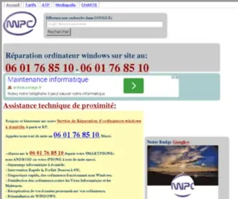 Mipc.fr(Depannage informatique a domicile tel) Screenshot