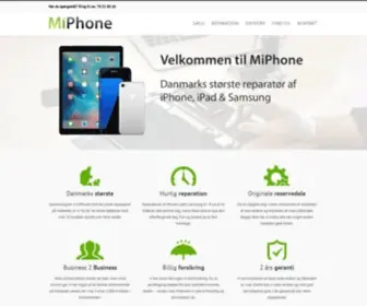 Miphone.dk(IPad & Samsung Reparation i hele Danmark) Screenshot