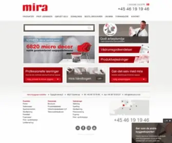 Mira.eu.com(Mira byggeprodukter A/S) Screenshot