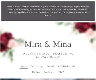 Miraandmina2020.com(Mira Sarkis and Mina Abadier's Wedding Website) Screenshot