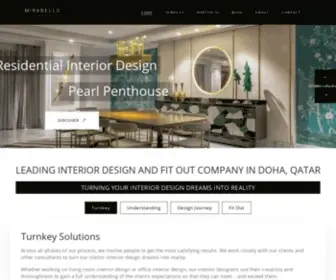 Mirabellointeriors.com(Interior Design and Fit Out Services in Doha) Screenshot