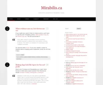Mirabilis.ca(An eclectic collection of wonderful things) Screenshot