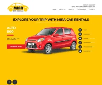 Miracarrentalsgoa.com(Car rentals in Goa) Screenshot