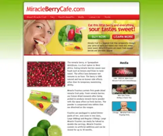 Miracleberrycafe.com(Miracle Fruit Berries) Screenshot