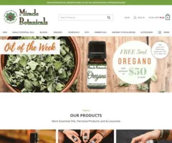 Miraclebotanicals.com(Essential Oils) Screenshot