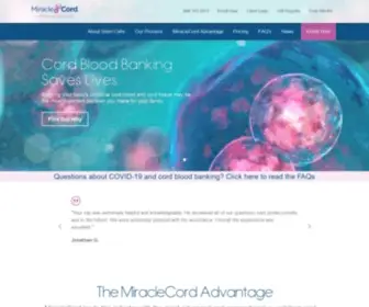 Miraclecord.com(Cord Blood Banking) Screenshot