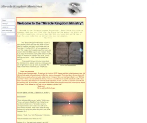 Miraclekingdom.org(A Christian site) Screenshot