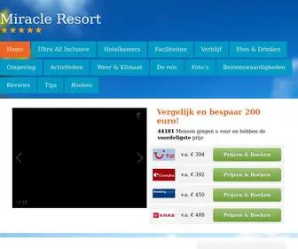 Miracleresort.net(Hotel Miracle Resort) Screenshot