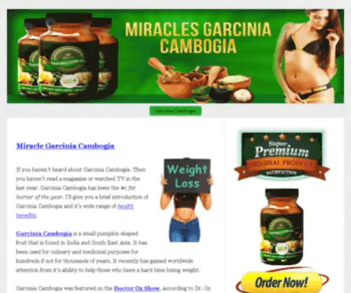 Miraclesgarciniacambogia.com(Miracles Garcinia Cambogia) Screenshot