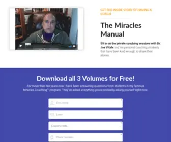 Miraclesmanual.com(The Miracles Manual by Joe Vitale) Screenshot