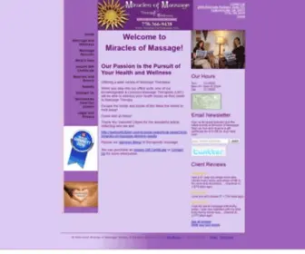 Miraclesofmassage.com(Miracles of Massage Therapy and Wellness Studio) Screenshot