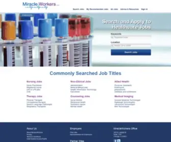 Miracleworkers.com(Healthcare Jobs) Screenshot
