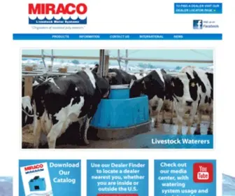 Miraco.com(North American manufacturer & worldwide distributors of Miraco livestock watering equipment) Screenshot