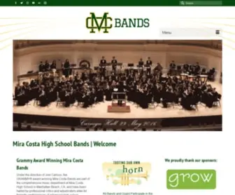 Miracostabands.com(Mira Costa High School) Screenshot