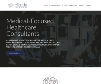 Miradals.com(Medical-Focused Healthcare Consultants) Screenshot