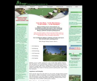 Mirageputtinggreendealers.com(Mirage Putting Greens International) Screenshot