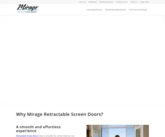 Miragescreensystems.com(Retractable Screens for Doors & Windows) Screenshot