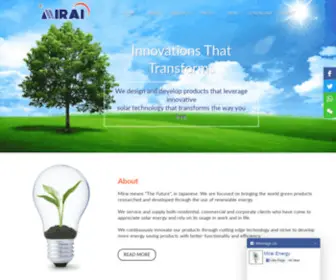 Miraienergy.com.my(No.1 Malaysia Solar Water Heater Supplier) Screenshot