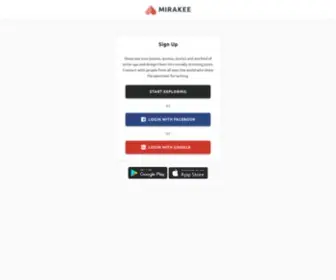 Mirakee.com(A writer's paradise) Screenshot