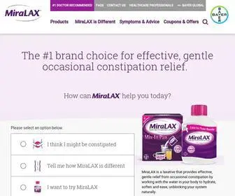 Miralax.com(Gentle Relief from Constipation) Screenshot