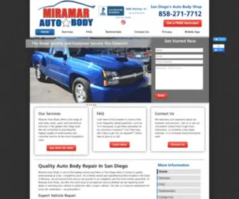 Miramarautobody.com(Auto Body Repair San Diego) Screenshot