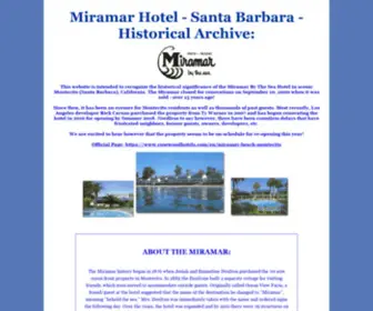 Miramarbythesea.com(Miramar Hotel Santa Barbara) Screenshot