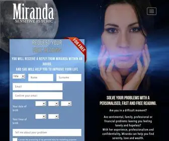 Miranda-Clairvoyant.com(Sensitive Psychic) Screenshot