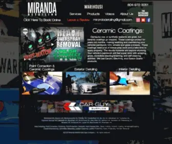 Mirandadetailing.com(Premium Auto Detailing and Ceramic Coatings) Screenshot