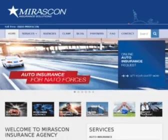 Mirascon.com(Mirascon provides optimal coverage for the U.S. Military stationed overseas) Screenshot