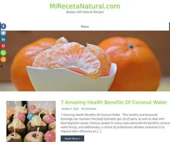 Mirecetanatural.com(Always with Natural Recipes) Screenshot