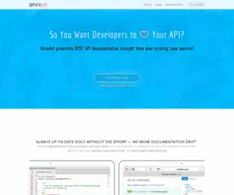 Miredot.com(REST API Documentation Generator for Java) Screenshot
