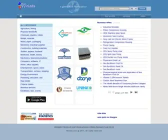 Miriads.info(B2B marketplace for exporters) Screenshot