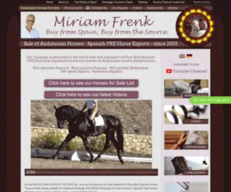 Miriamfrenk.net(PRE horses) Screenshot