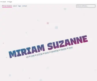 Miriamsuzanne.com(Art & code) Screenshot