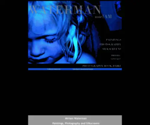 Miriamwaterman.com(Miriam Waterman a Photographer and artist) Screenshot