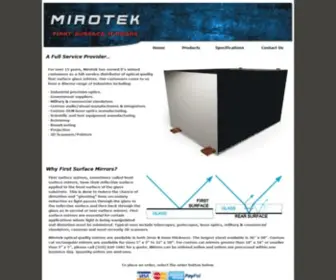 Mirotek.com(Mirotek First Surface Mirrors) Screenshot