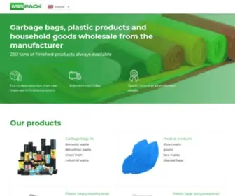 Mirpack.eu(Garbage bags manufacturer) Screenshot