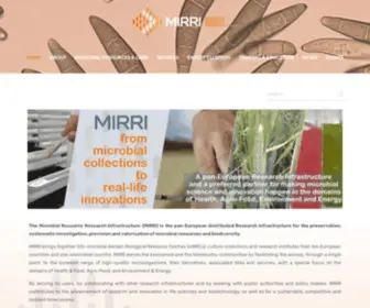 Mirri.org(MICROBIAL RESOURCE RESEARCH INFRASTRUCTURE) Screenshot