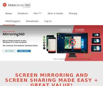 Mirroring360.com(Screen mirroring from devices to computers and screen sharing) Screenshot