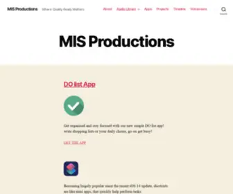 Mis-Productions.co.uk(MIS PRODUCTIONS) Screenshot