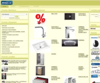 Misa.lv(Interneta veikals. Santehnika virtuvei un vannas istabai. AQUASANITA akmens masas izlietnes) Screenshot
