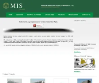 Misarabia.com.sa(Maritime Industrial Services Arabia Co) Screenshot