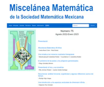 Miscelaneamatematica.org(Miscelánea) Screenshot