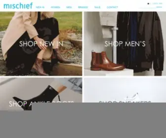 Mischiefshoes.co.nz(Mischief Shoes Online) Screenshot