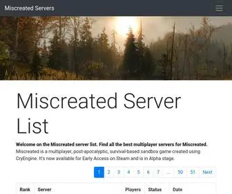 Miscreated-Servers.com(Miscreated Server List) Screenshot
