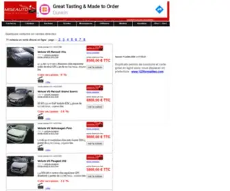 Miseauto.com(Voiture occasion aux encheres ou ventes directes publiques) Screenshot
