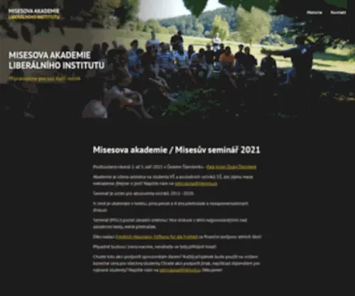 Misesakademie.cz(Misesova akademie) Screenshot