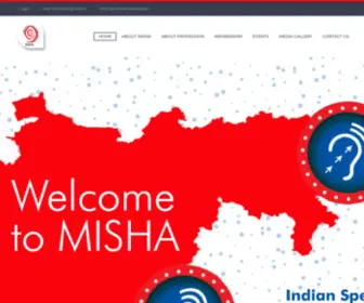 Misha.org.in(Indian Speech and Hearing Association) Screenshot