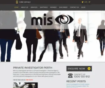 Misinvestigations.com.au(Private Investigator Perth) Screenshot