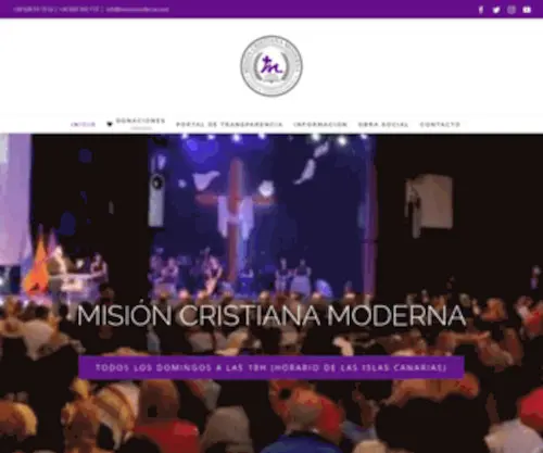 Misionmoderna.com(Iglesia evangélica) Screenshot